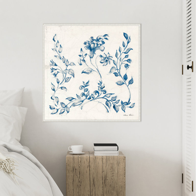 «Suède suédois IV bleu» par Cheri Blum, reproduction d'art sur toile encadrée, H 30 po x l 30 po