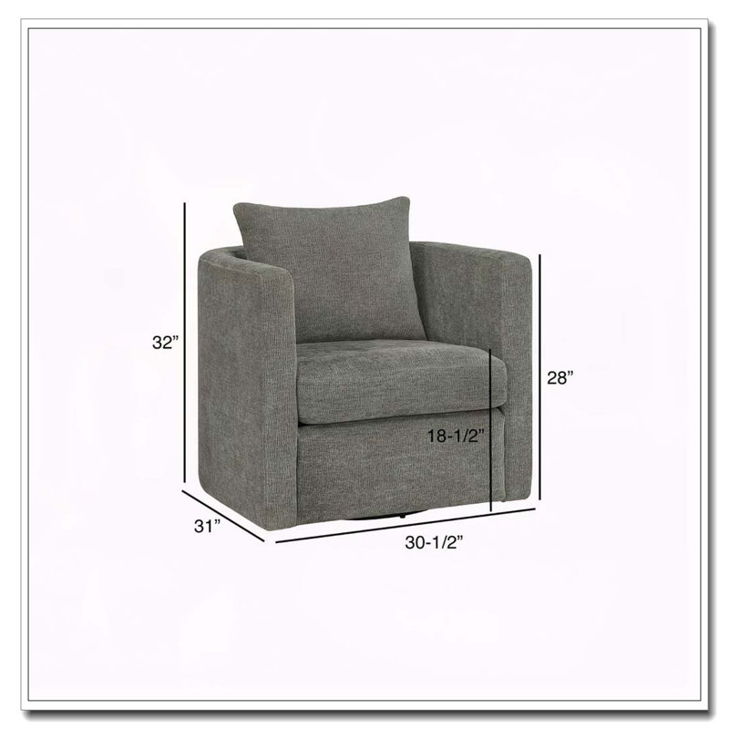Fauteuil demi-tonneau Sutton, Gris