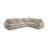 Jonina Beige Chenille Sectional Sofa w/4 Pillows