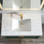 Meuble-lavabo mural moderne en bois massif 36 po avec comptoir en pierre et lumière DEL 36 po-962238262