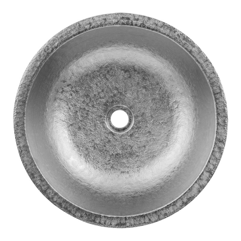Premier Copper Products Terra Firma 18'' Copper Circular Bathroom Sink, Nickel
