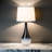 Isau - 30.5" Glass Table Lamp - Set of 2 - Black, White Finish-456681760