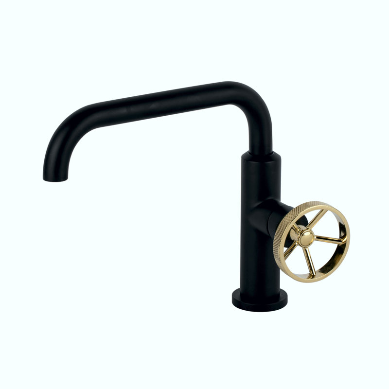 Robinet de salle de bain monotrou Aqua loft, Noir