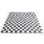 Silver Wave Black Forest Thassos White Marble 2X2 Checkerboard Mosaic Tile Polished