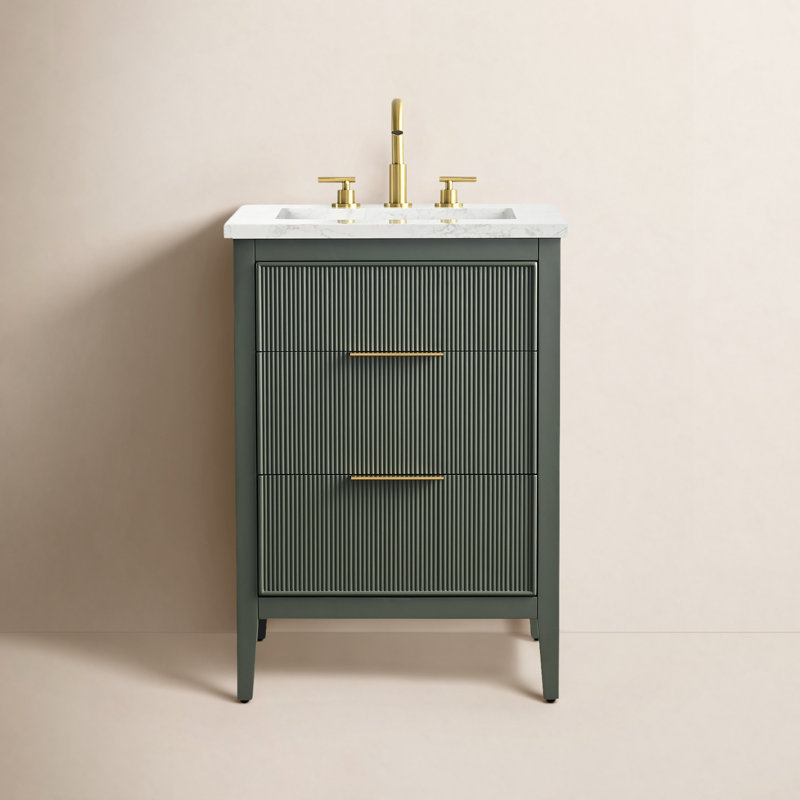 Emma 24" W Single Vanity, Vintage Green