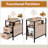 End Table with Charging Station, Narrow End Table with 2 Wooden Drawers-235501762