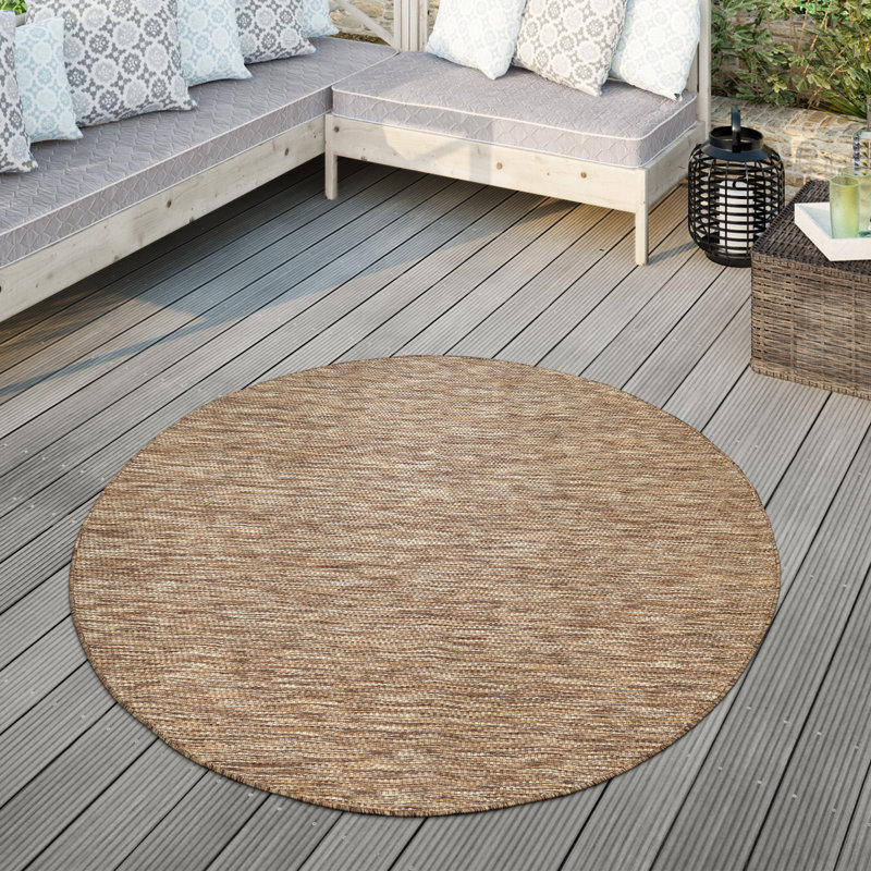 Iyana Indoor/Outdoor Flatweave Area Rug, Round 6'7"