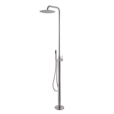 Ensemble de douche autoportante en acier inoxydable 84-4 / 5 "H avec douche à main