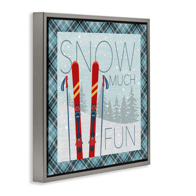 «Snow Beaucoup de plaisir avec art mural en toile à carreaux» par PDR, LLC.