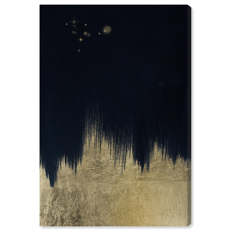 «Abstract Starry Night Redux Night Sky», peinture sur toile, Toile tendue, H 24 po x l 16 po
