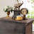 Transitional Rustic Solid Wood 3-Drawer Nightstand with Bronze Knobs