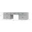 Meuble-lavabo double mural flottant avec bureau 72 po Disar-126347277