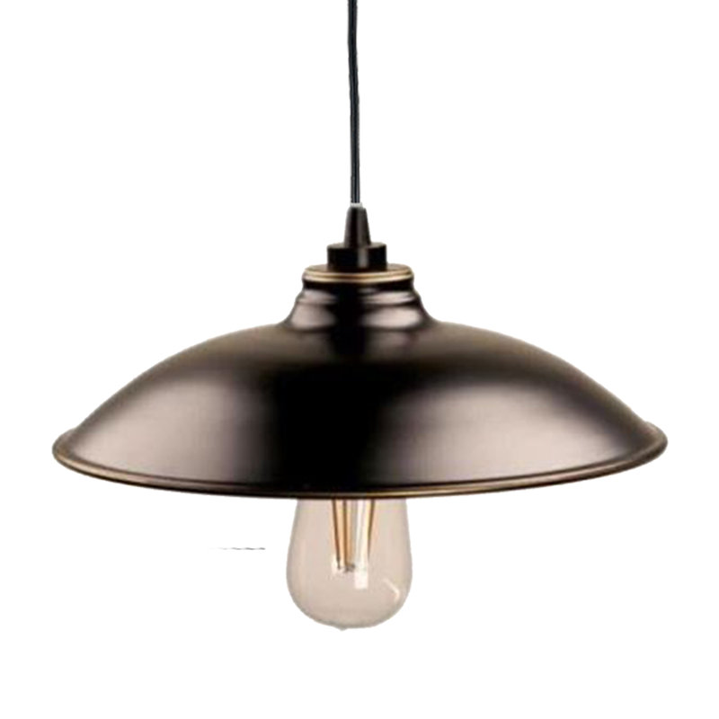 Luminaire suspendu d'extérieur 1 lumière, Noir mat