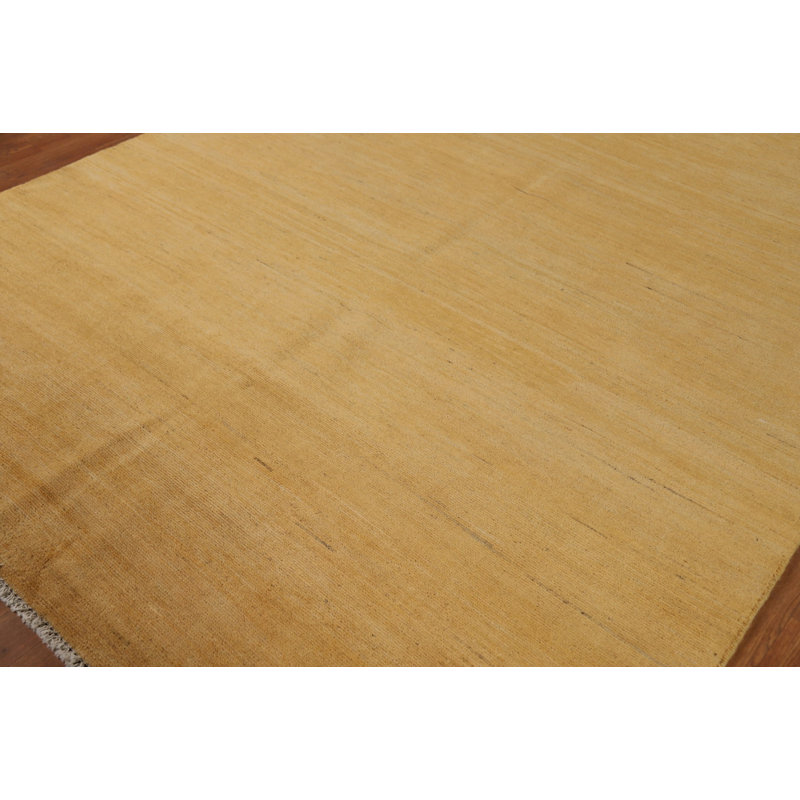 Tapis jaune Gabbeh 7 x 9