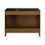 Meuble-lavabo en chêne naturel Cascade 48 po avec comptoir en céramique noir à 3 trous-121677770-98796189-98796187