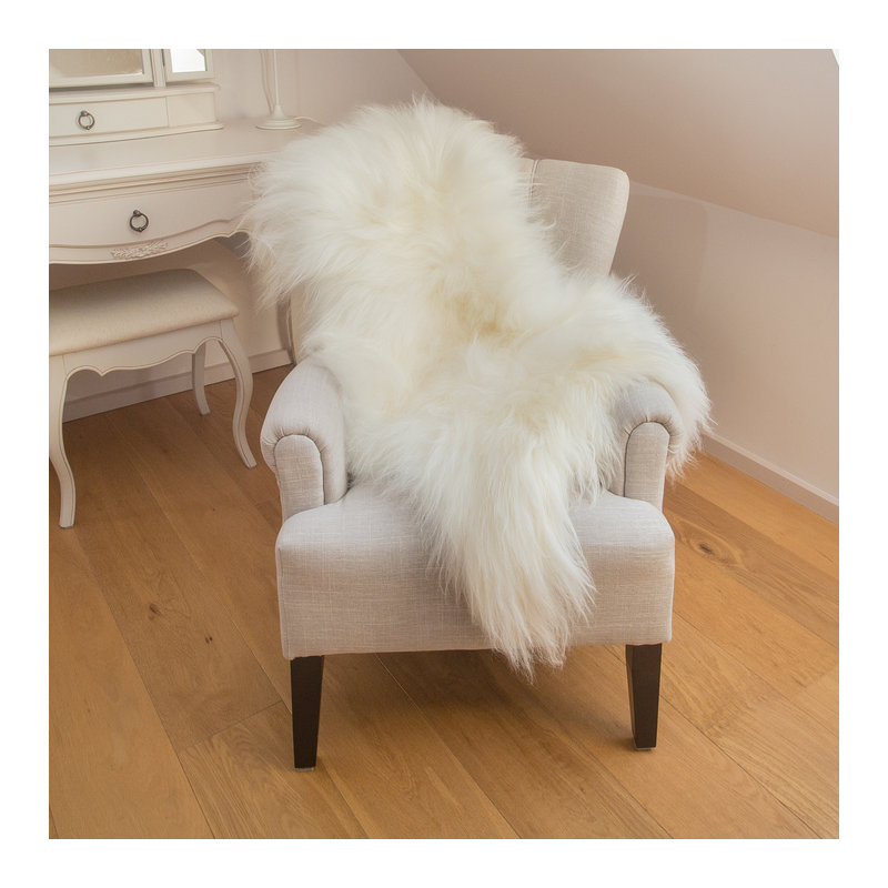 Icelandic Sheepskin Rug Soft Long Wool Huitt