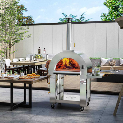Empava Stainless Steel Free Standing Wood Burning Pizza Oven