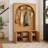 Multi Functional Hall Tree with Storage Bench and Adjustable Shelves-101869421