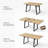 Modern Kitchen Dining Set, Extendable Dining Table with Upholstered Dining Chairs-119358124-119358126