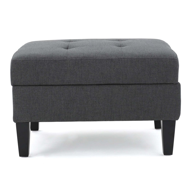 Repose-pieds avec rangement, Gris foncé