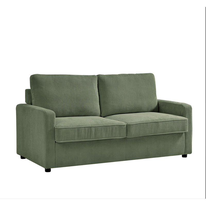 Dashly 70'' Upholstered Sleeper Sofa, Dark Green