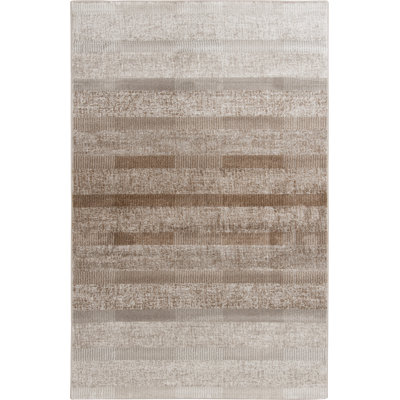 Bungalow Rose Puryear Beige/Orange Abstract Indoor Polypropylene Area Rug