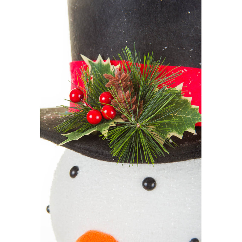 13.5'' Handmade Styrofoam Snowmen Tree Topper