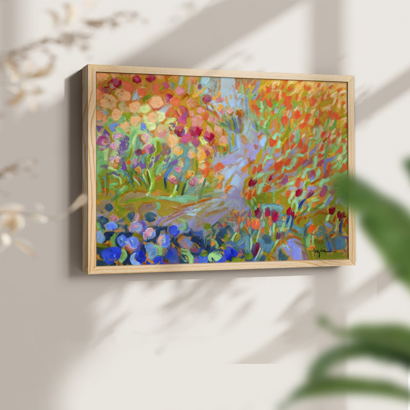 Garden Joy Gifts -Framed Print - Restickable, 8" H x 10" W, Natural