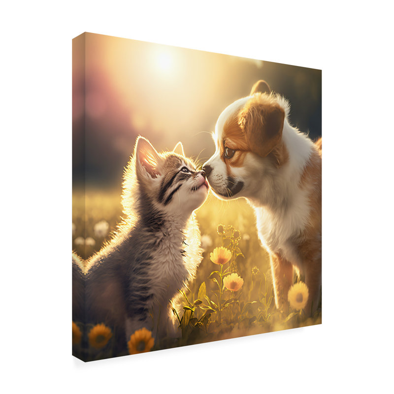 «Animals Cats And Dogs 33», impression sur toile, H 18 po x l 18 po x P 2 po