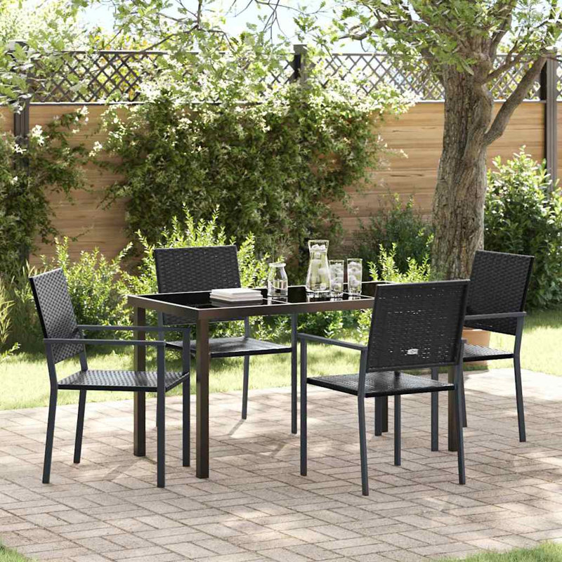 Patio Dining Set with, 73 cm H x 140 cm W x 70 cm D, 5, 4