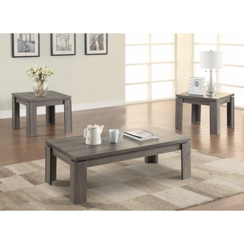 Ensemble de tables basses 3 pièces Abrego, Grey