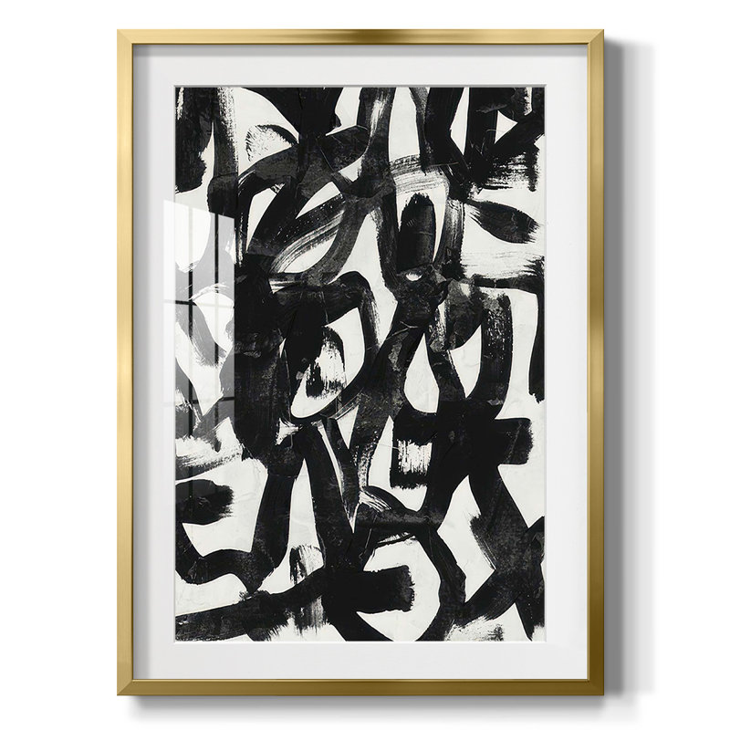 Graffiti Tangle II - impression encadrée, H 25,5 po x l 17,5 po, Doré