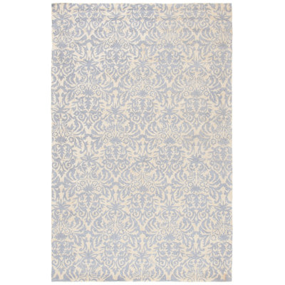 Brayton Hand Hooked Wool Pile Damask Rug