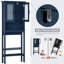 Armoire de rangement au-dessus de la toilette, organisateur de salle de bain avec portes et tablette réglable, support de rangement au dessus de la toilette à cadre épais-1491778055