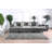 Gray Chenille 5Pc Sectional Set Living Room Furniture Pillows Armless Chair Ottoman Chaise Plush Couch Sectionals