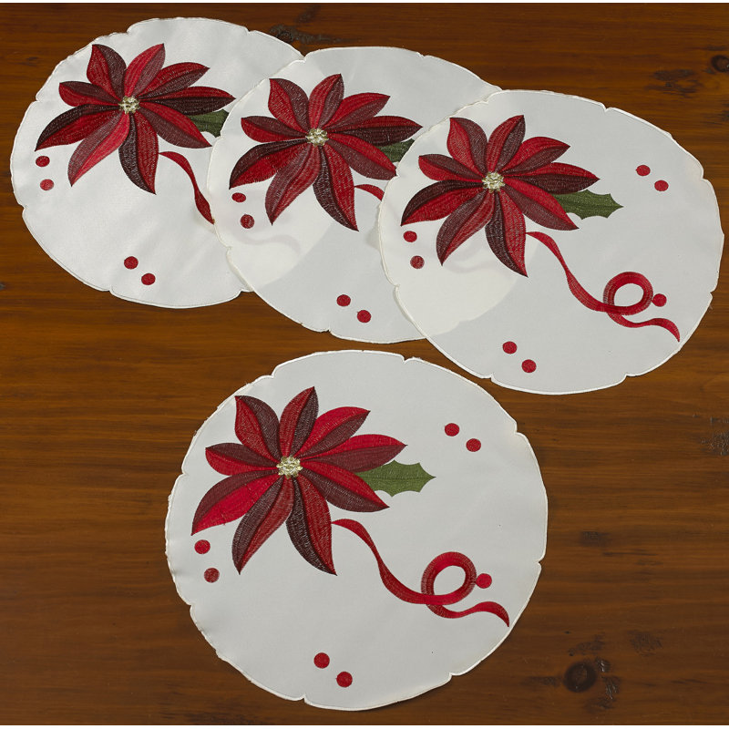 Polyester Floral Round Placemat