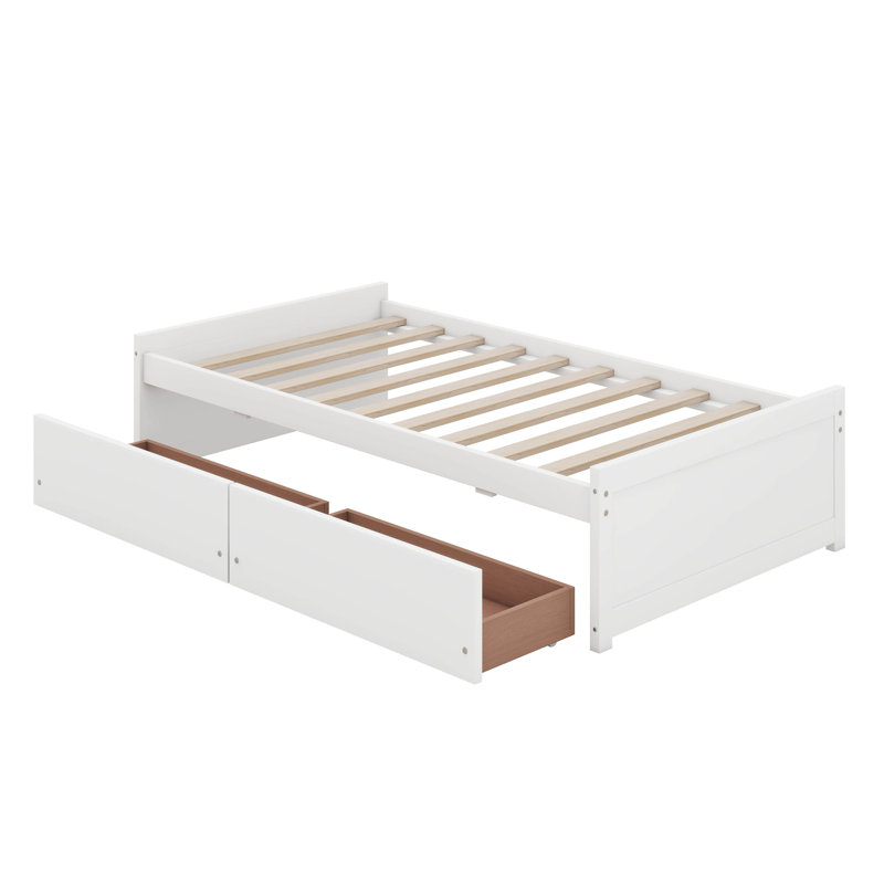 Lit simple avec rangement, lit de jour en bois avec tiroirs de rangement, lit capitaine fonctionnel pour les petites pièces