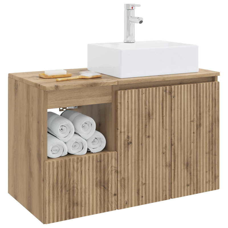 Bathroom Furniture Suite, Medium Wood