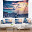 Tapisserie cofano avec accessoires suspendus en polyester de coucher de soleil sur monte incluse-28500769
