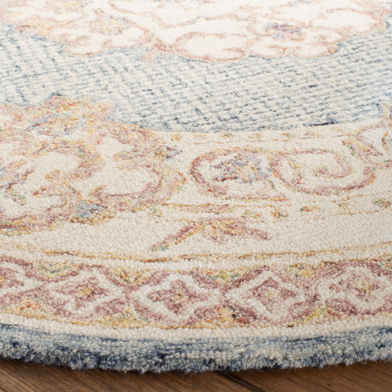 Rizal Hand Tufted Wool Oriental Rug, Round 6'