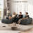 101" 2-Piece Chenille Upholstered Boneless Sectional, No Assembly Required Modern L-Shaped Couch Sofa Chaise-247900939