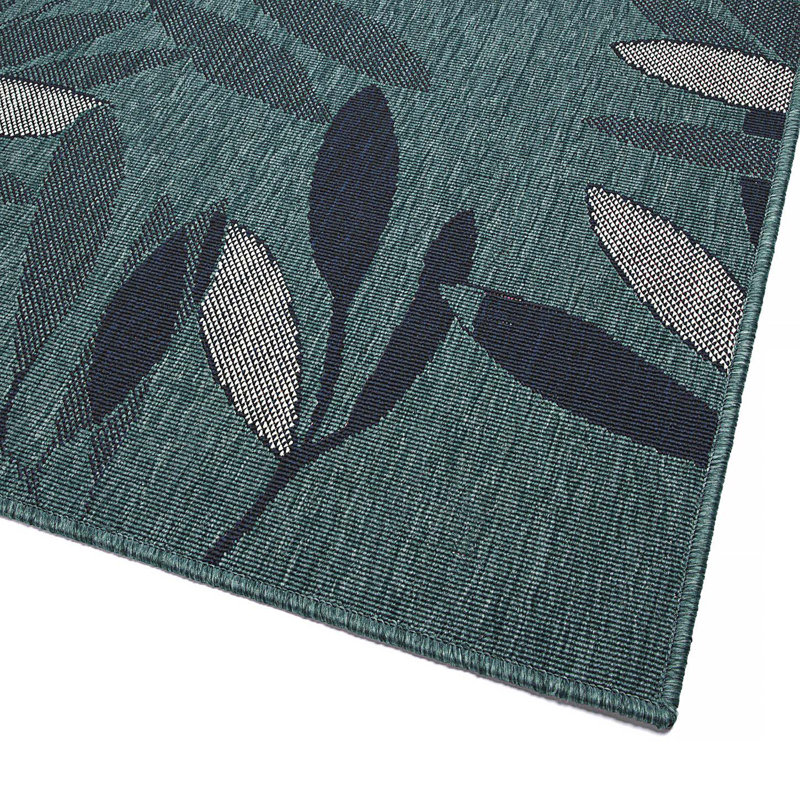 Modern Leaves Rectangle Area Rug