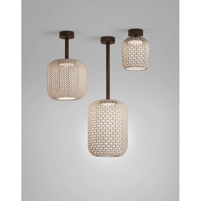 Plafonnier semi-encastré 1 lumière DEL 12,44 po, Beige