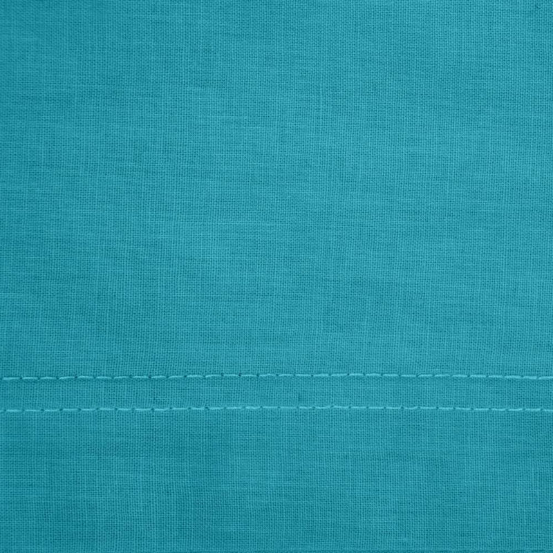 Grae Cotton Solid Colour Duvet Cover Set with Pillowcases, Turquoise, Single - 1 Pillowcase (70 x 80 cm)
