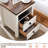 Nightstand With Charging Station And 2-Drawer Storage In Antique White