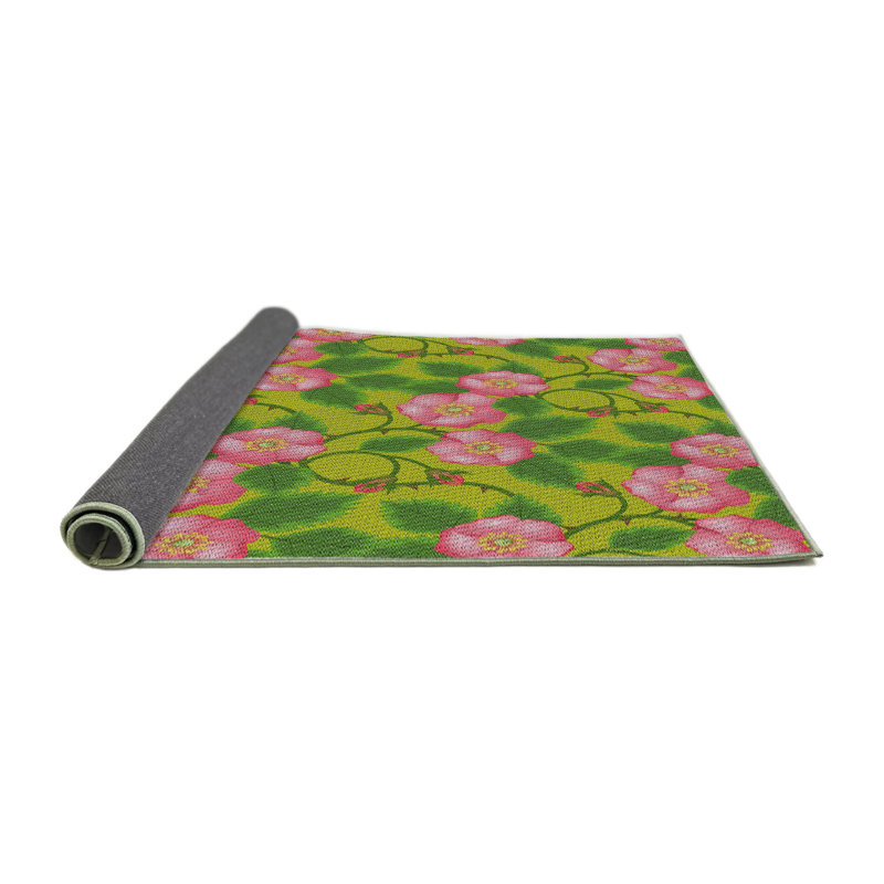 Tapis jaune / vert N'Keal, Rond 3 pi