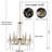 6-Light 20 inch Modern Plug In Crystal Pendant Light Candle Style Chandelier with On/Off Switch for Dining Room