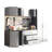 Garage Cabinet B From Series, 96 In. W X 79 H 20 D, 6 Pieces, Metallic Gray Finish, Drawers And Doors, Water Heat Design, 2X Thicker Edge Banding, On Adjustable Shelving, Double Metal Bracket 6 B,