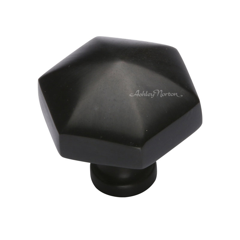 Hex Geometric Knob, Dark Oil Rubbed