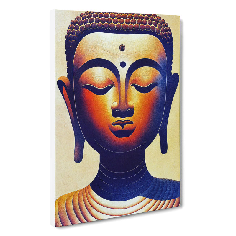 Majestic Buddha - Wrapped Canvas Print, 50cm H x 35cm W x 3cm D